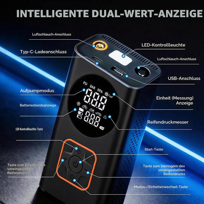 🔧 Compresor Electric Portabil Hisewen, 150 PSI, 4000 mAh