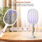 ⚡ Paletă Electrică Anti-Insecte YOUBST 5000V, 2‑în‑1 cu UV & Stație de Încărcare USB‑C