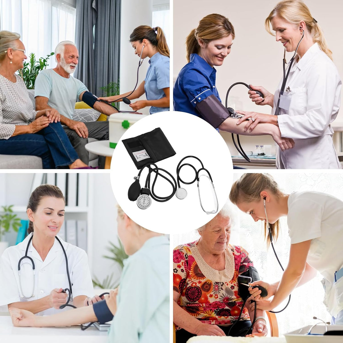 🩺 Aparat Manual de Măsurare a Tensiunii Healifty + Stetoscop, Manșetă 22–32 cm