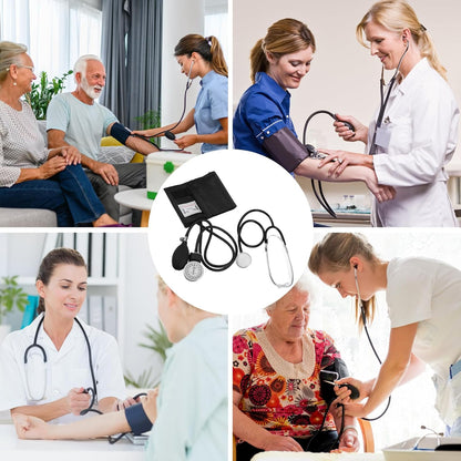 🩺 Aparat Manual de Măsurare a Tensiunii Healifty + Stetoscop, Manșetă 22–32 cm