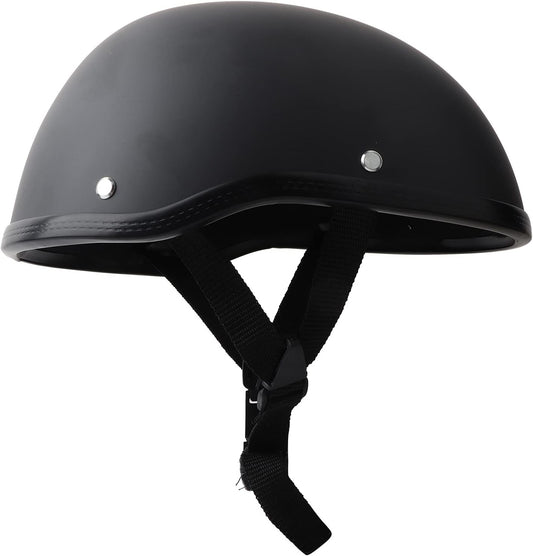 🏍️ Cască Moto Half‑Shell Retro, Mat Negru, GRP + ABS, Cu Cataramă Quick‑Release, Mărime Mare (56–64 cm)