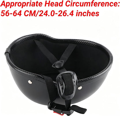 🏍️ Cască Moto Half‑Shell Retro, Mat Negru, GRP + ABS, Cu Cataramă Quick‑Release, Mărime Mare (56–64 cm)