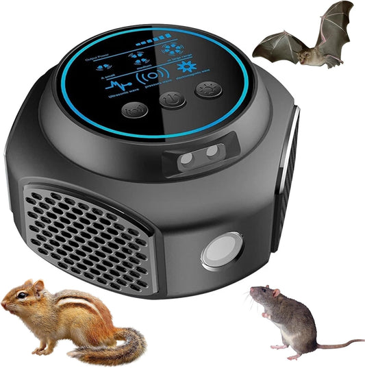 🚫🐭 Repelent Ultrasonic 360° ALLILUYAA, Anti‑Șoareci, Anti‑Gândaci, Anti‑Furnici, Cu LED, Acoperire 300 ft²