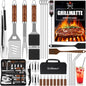 🍖 Set Ustensile BBQ Grilliance 30 piese, Oțel Inoxida0bil, Heavy‑Duty, Geantă Transport, Covoraș Grill, Cadou Ideal pentru Bărbați