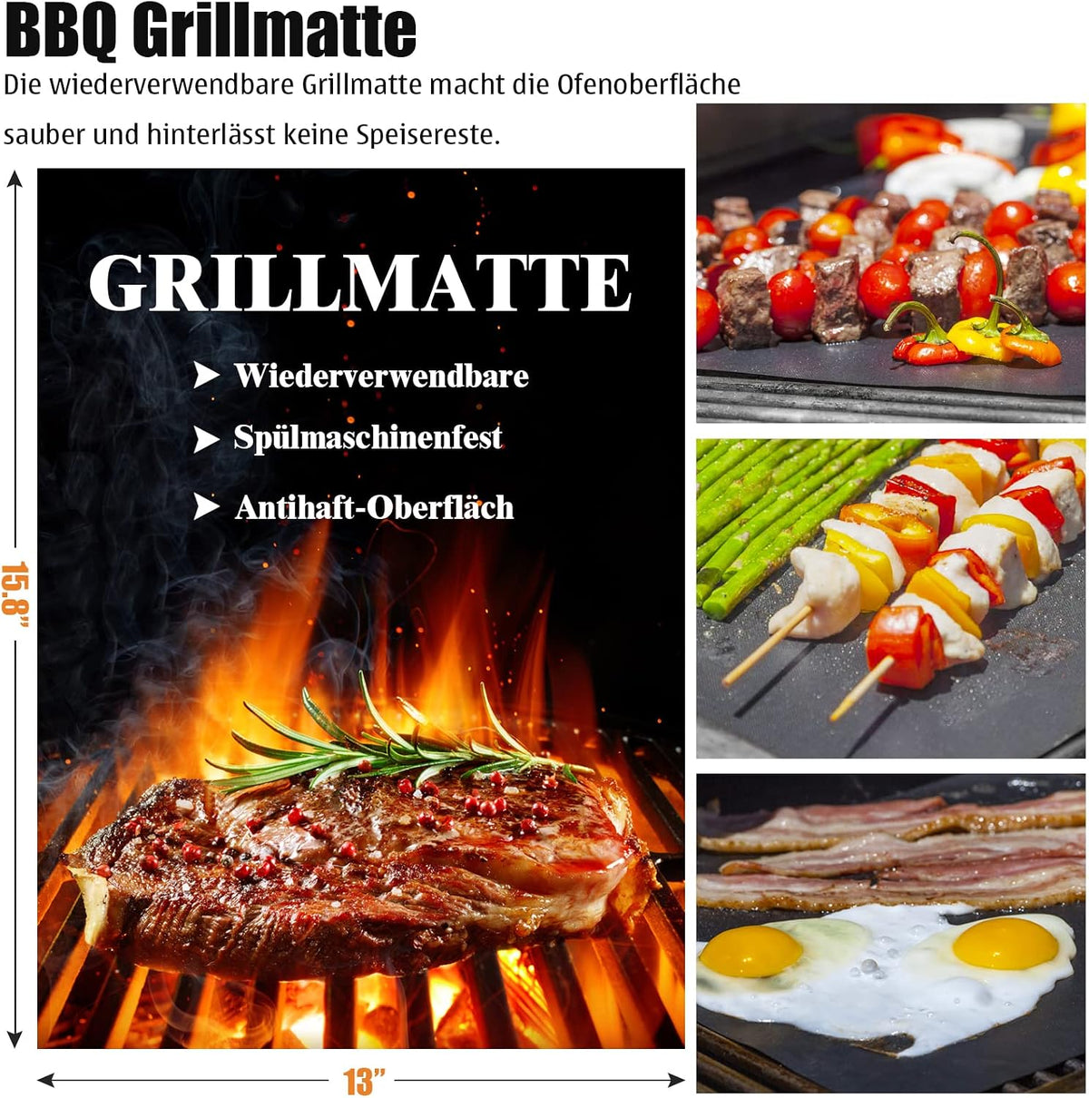 🍖 Set Ustensile BBQ Grilliance 30 piese, Oțel Inoxida0bil, Heavy‑Duty, Geantă Transport, Covoraș Grill, Cadou Ideal pentru Bărbați