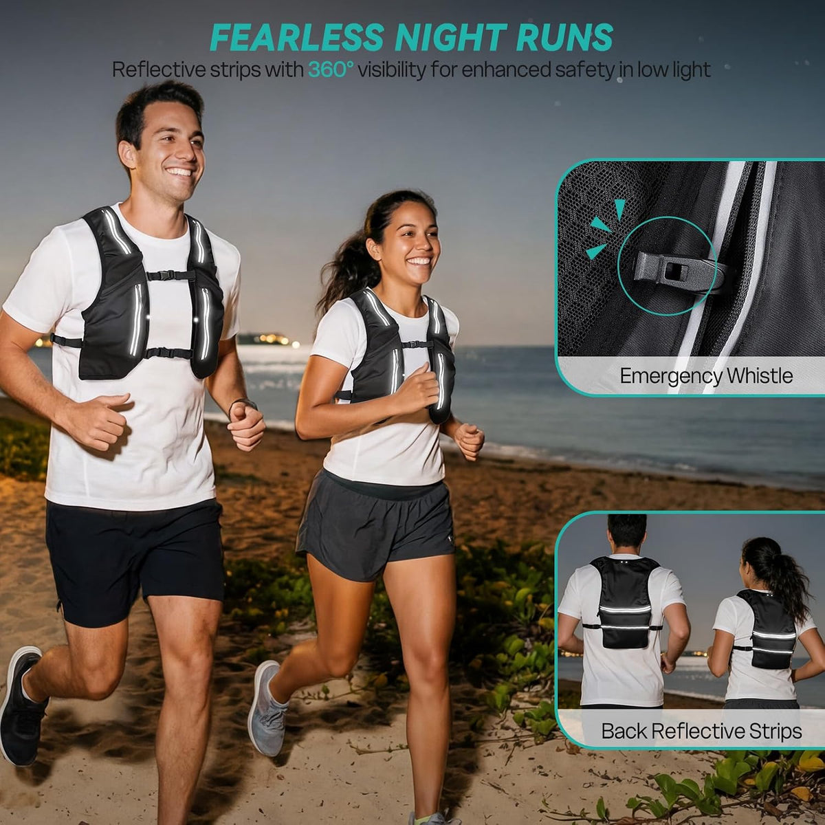 🏃‍♂️ Vestă Hidratantă Trail Running Nextyu, Unisex, Ultra‑Ușoară, 11 Buzunare, 2 Soft Flask 500 ml, Reflectorizantă, Ajustabilă