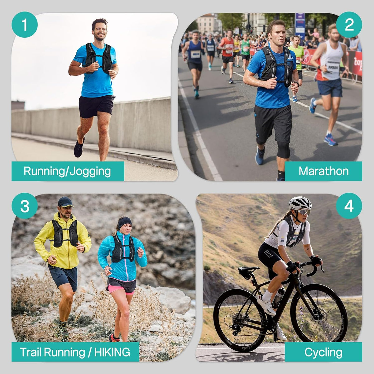 🏃‍♂️ Vestă Hidratantă Trail Running Nextyu, Unisex, Ultra‑Ușoară, 11 Buzunare, 2 Soft Flask 500 ml, Reflectorizantă, Ajustabilă