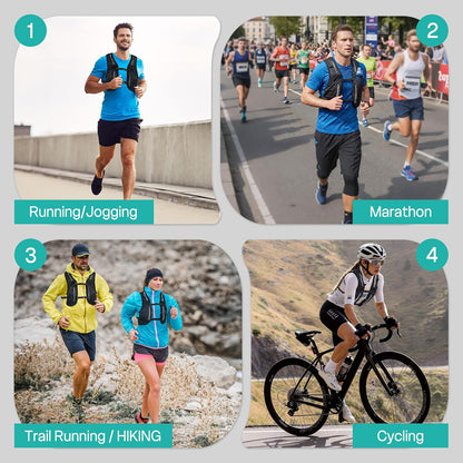 🏃‍♂️ Vestă Hidratantă Trail Running Nextyu, Unisex, Ultra‑Ușoară, 11 Buzunare, 2 Soft Flask 500 ml, Reflectorizantă, Ajustabilă