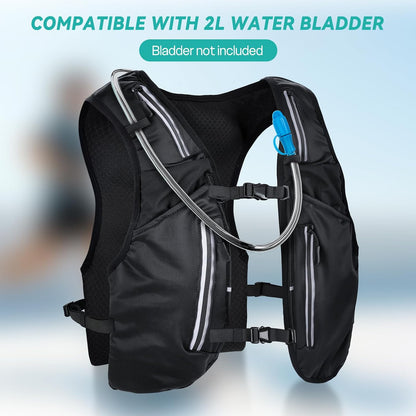 🏃‍♂️ Vestă Hidratantă Trail Running Nextyu, Unisex, Ultra‑Ușoară, 11 Buzunare, 2 Soft Flask 500 ml, Reflectorizantă, Ajustabilă