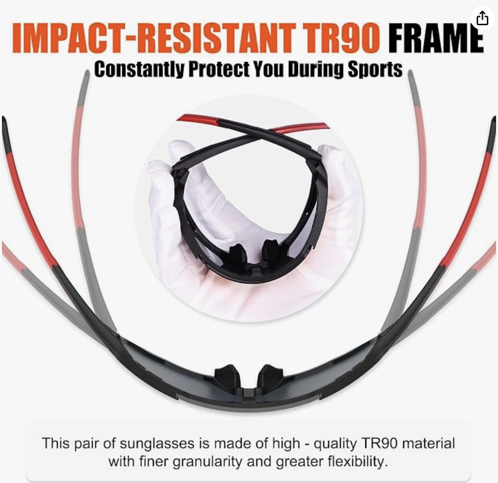 🚴‍♂️ Ochelari Sport X‑TIGER, UV400, 5 Lentile Interșchimbabile, Cadru TR90, Curea & Hook-uri Incluse