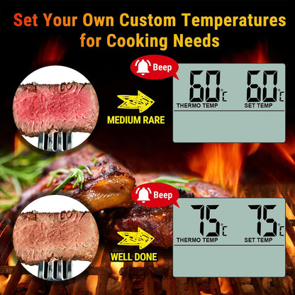 🍖 Termometru Digital pentru Carne TempPro TP16, Sondă Inox, Timer, Alarmă, Acuratețe ±1°C, 0–300°C