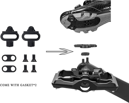 🚴‍♂️ Pedale Bicicletă Dual‑Function GEWAGE, Platformă Lată + SPD, Aluminiu CNC, 3 Rulmenți, Pins Anti‑Slip, Cleats Incluse