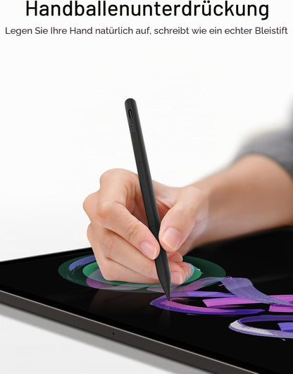 ✏️ Stylus Pen pentru iPad 2018–2026, USB‑C Fast Charge, Palm Rejection, Tilt Sensitivity, Magnetic | KEEPRO