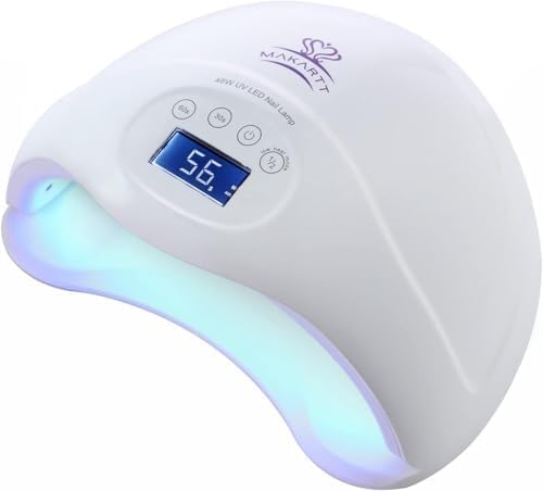 💅 Lampă UV/LED pentru Unghii Makartt 48W, Timer 30/60/99s, Smart Sensor, Ecran LCD, Bază Detașabilă
