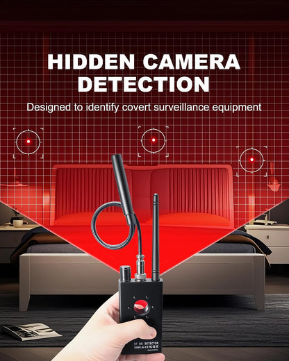 🕵️‍♂️ Detector Camere Ascunse & GPS Tracker Wepai K18, RF/GSM, Laser Lentile, Sensibilitate Ridicată, Portabil