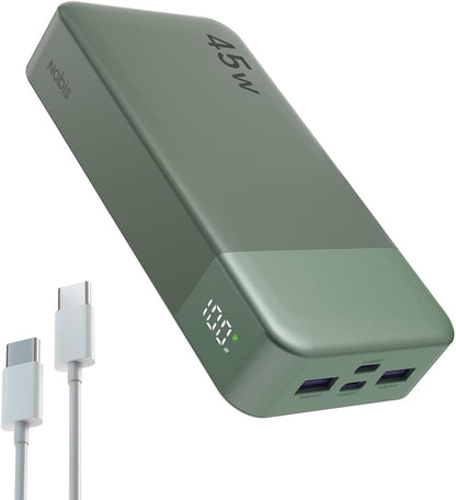 🔋⚡ NOBIS Power Bank 45W Fast Charging, 20000mAh, 4 Porturi, USB‑C PD 3.0, QC 3.0, Afișaj LED