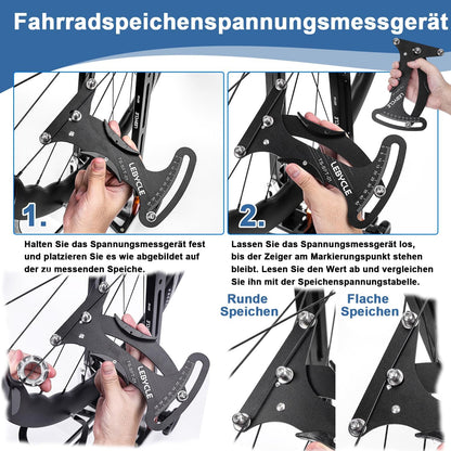 🚴‍♂️🔧 Set 8 Piese Tensiometru Spite Bicicletă, Chei Spite, Unelte Multifuncționale Hanlintk