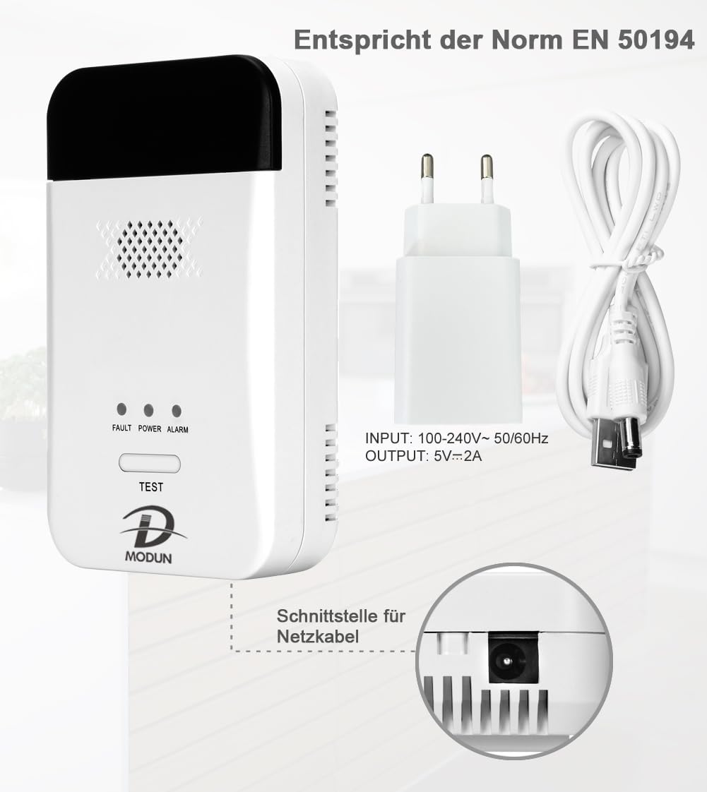 🔥 Detector de Gaz Natural, GPL & Gaz Metan cu Alarmă Acustică – Senzor de Siguranță pentru Bucătărie