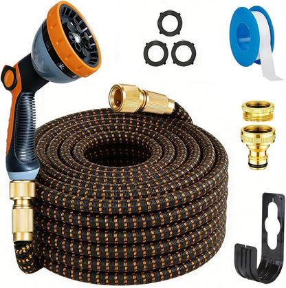 Furtun de Grădină Extensibil 15 m – 10 Funcții, Conectori Metalici, Anti‑Scurgeri, Anti‑Îndoire, 3750D + Latex Triplu