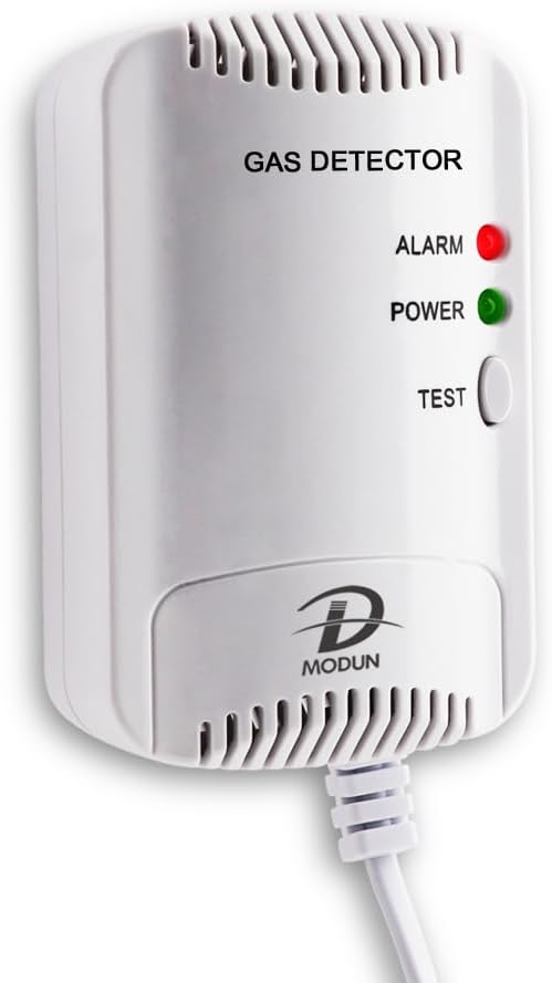 Detector Gaz Natural / GPL / Metan / Propan – Alarmă 100 dB, Montaj la Priză, Senzor Semiconductor, EN 50194 – D MODUN