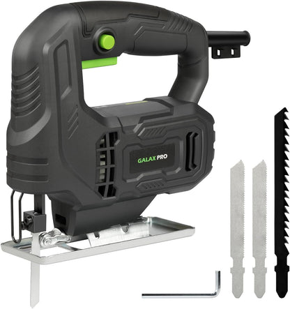 Fierăstrău Pendular 400W GALAX PRO – 3000 SPM, Tăiere ±45°, Viteză Reglabilă, Lame Lemn & Metal Incluse