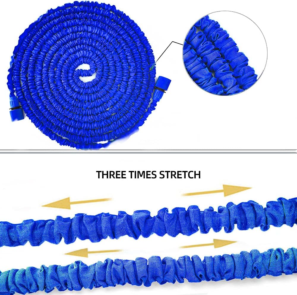 Furtun de Grădină Extensibil 38 m (125ft) – 8 Funcții, Anti‑Scurgeri, 3× Extensibil, Conectori 1/2” & 3/4” – AWXYZ