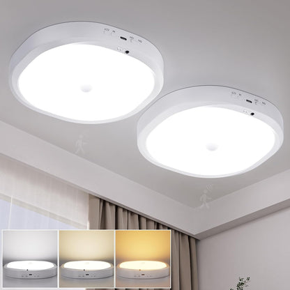 Lampă LED cu Senzor Mișcare 10000mAh – 550LM, 19 cm, Magnetică, Fără Cabluri, 3 Culori, Dimmable, Telecomandă & Timer – Set 2 Bucăți