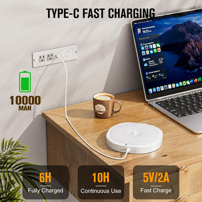 Lampă LED cu Senzor Mișcare 10000mAh – 550LM, 19 cm, Magnetică, Fără Cabluri, 3 Culori, Dimmable, Telecomandă & Timer – Set 2 Bucăți