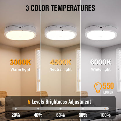Lampă LED cu Senzor Mișcare 10000mAh – 550LM, 19 cm, Magnetică, Fără Cabluri, 3 Culori, Dimmable, Telecomandă & Timer – Set 2 Bucăți