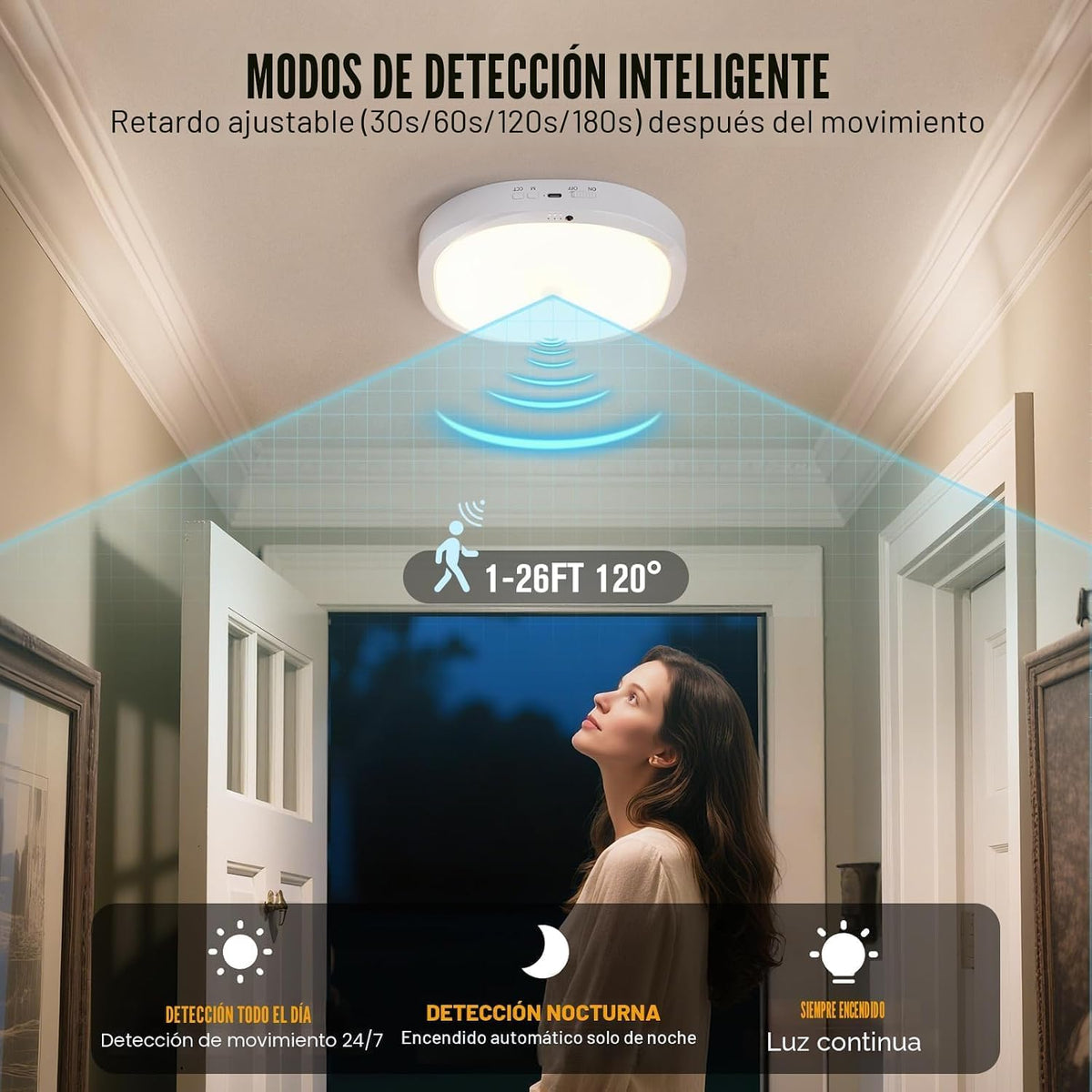 Lampă LED cu Senzor Mișcare 10000mAh – 550LM, 19 cm, Magnetică, Fără Cabluri, 3 Culori, Dimmable, Telecomandă & Timer – Set 2 Bucăți