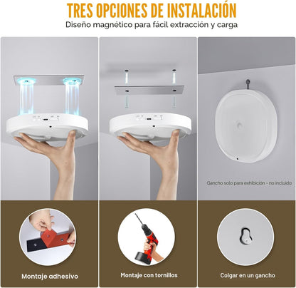 Lampă LED cu Senzor Mișcare 10000mAh – 550LM, 19 cm, Magnetică, Fără Cabluri, 3 Culori, Dimmable, Telecomandă & Timer – Set 2 Bucăți