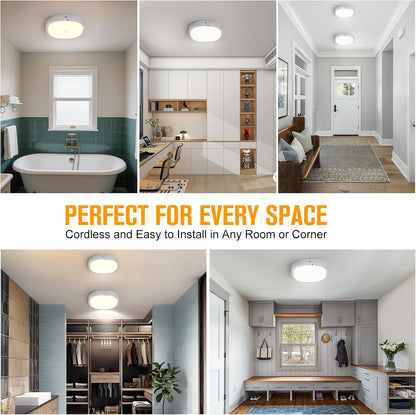 Lampă LED cu Senzor Mișcare 10000mAh – 550LM, 19 cm, Magnetică, Fără Cabluri, 3 Culori, Dimmable, Telecomandă & Timer – Set 2 Bucăți