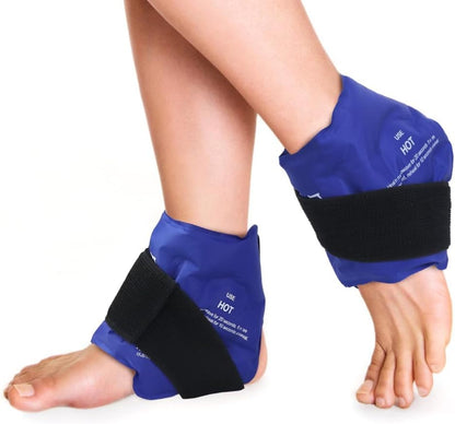 Pachet 2× Compresă Gheață pentru Gleznă – Gel Reutilizabil, Terapie Rece/Calda, Anti‑Umflare, Entorse & Tendinită – NEWGO