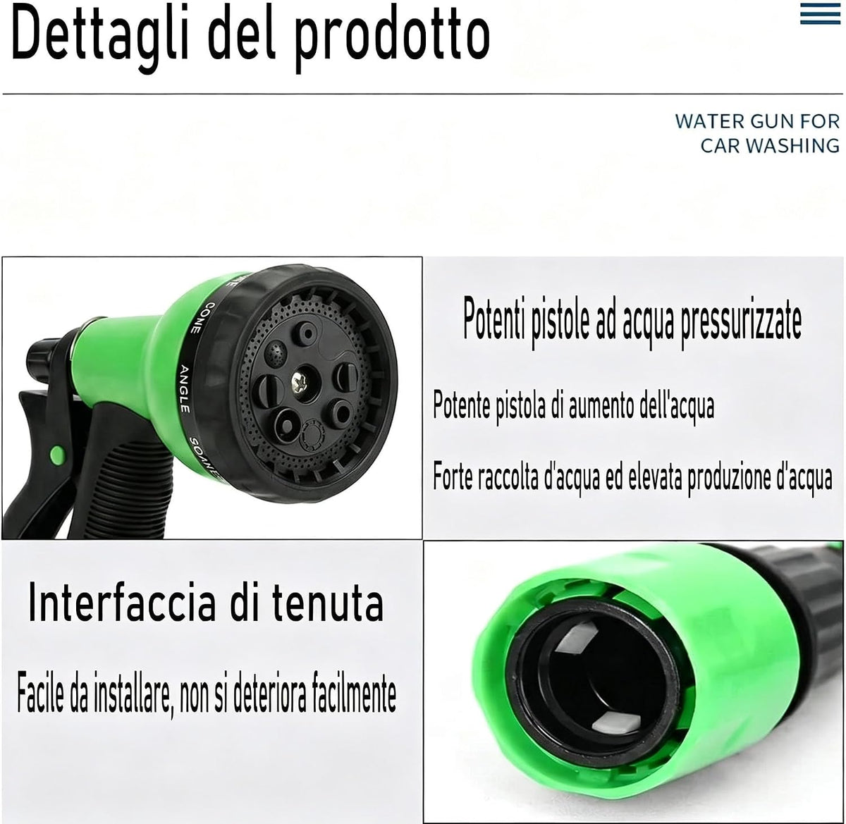 Furtun de Grădină Extensibil 15 m (50 ft) – 7 Funcții, Anti‑Noduri, ABS Rezistent, Conector Universal – XIBALOM