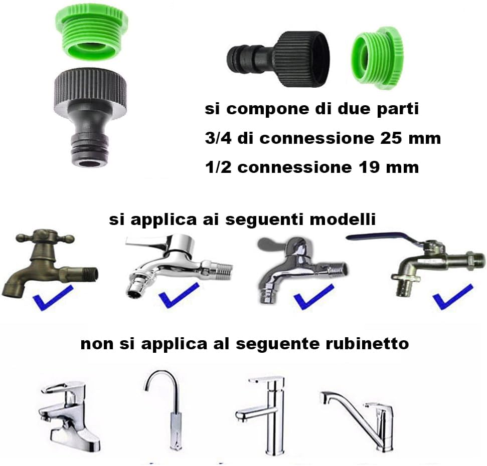 Furtun de Grădină Extensibil 15 m (50 ft) – 7 Funcții, Anti‑Noduri, ABS Rezistent, Conector Universal – XIBALOM