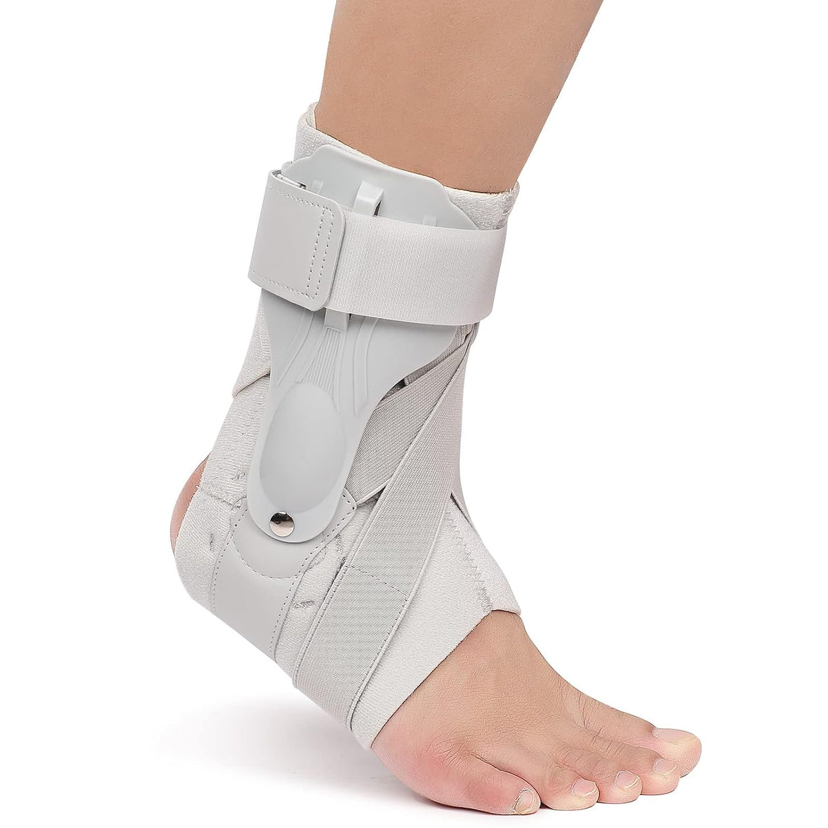 Orteză Glezna cu Placă PE – Stabilizare Puternică, Anti‑Entorse, Compresie, Velcro Reglabil, Unisex – Chlffua