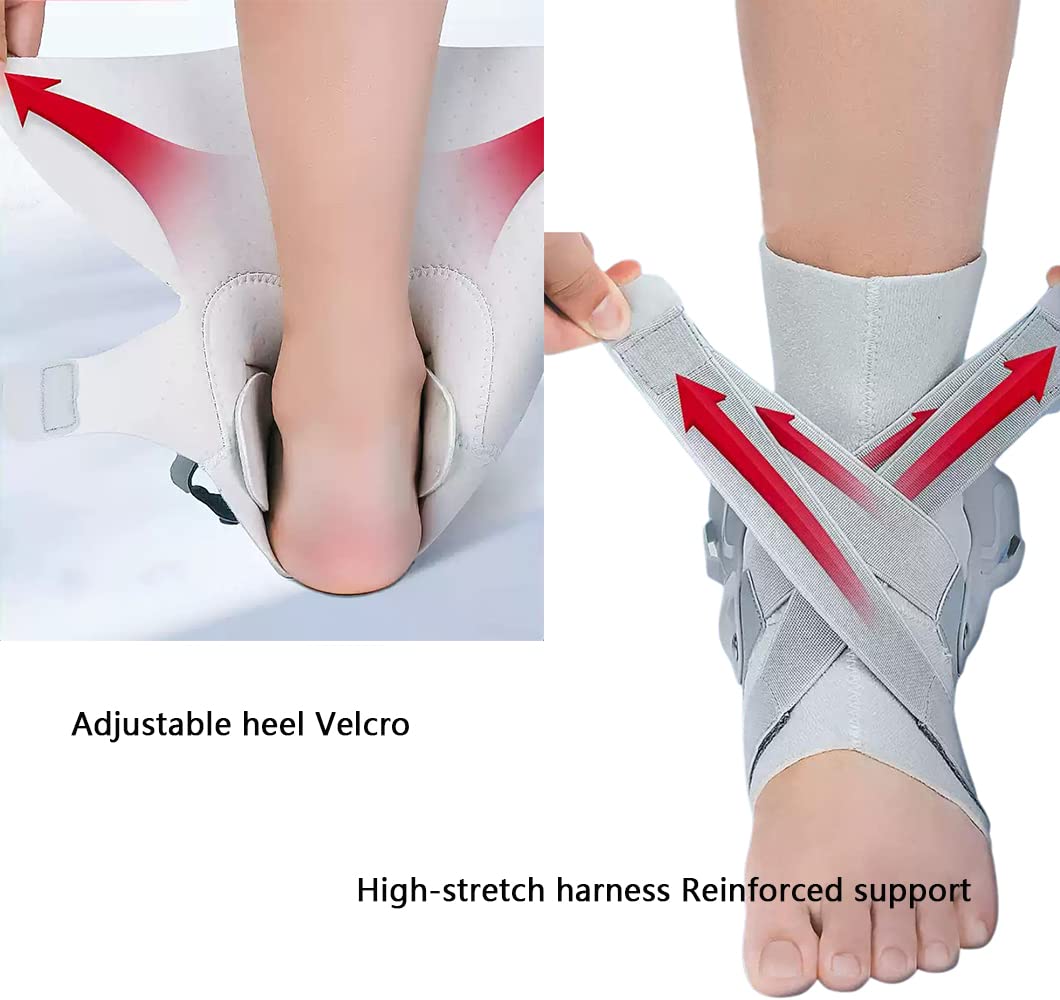 Orteză Glezna cu Placă PE – Stabilizare Puternică, Anti‑Entorse, Compresie, Velcro Reglabil, Unisex – Chlffua