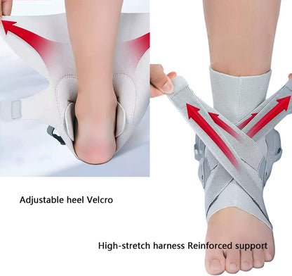 Orteză Glezna cu Placă PE – Stabilizare Puternică, Anti‑Entorse, Compresie, Velcro Reglabil, Unisex – Chlffua