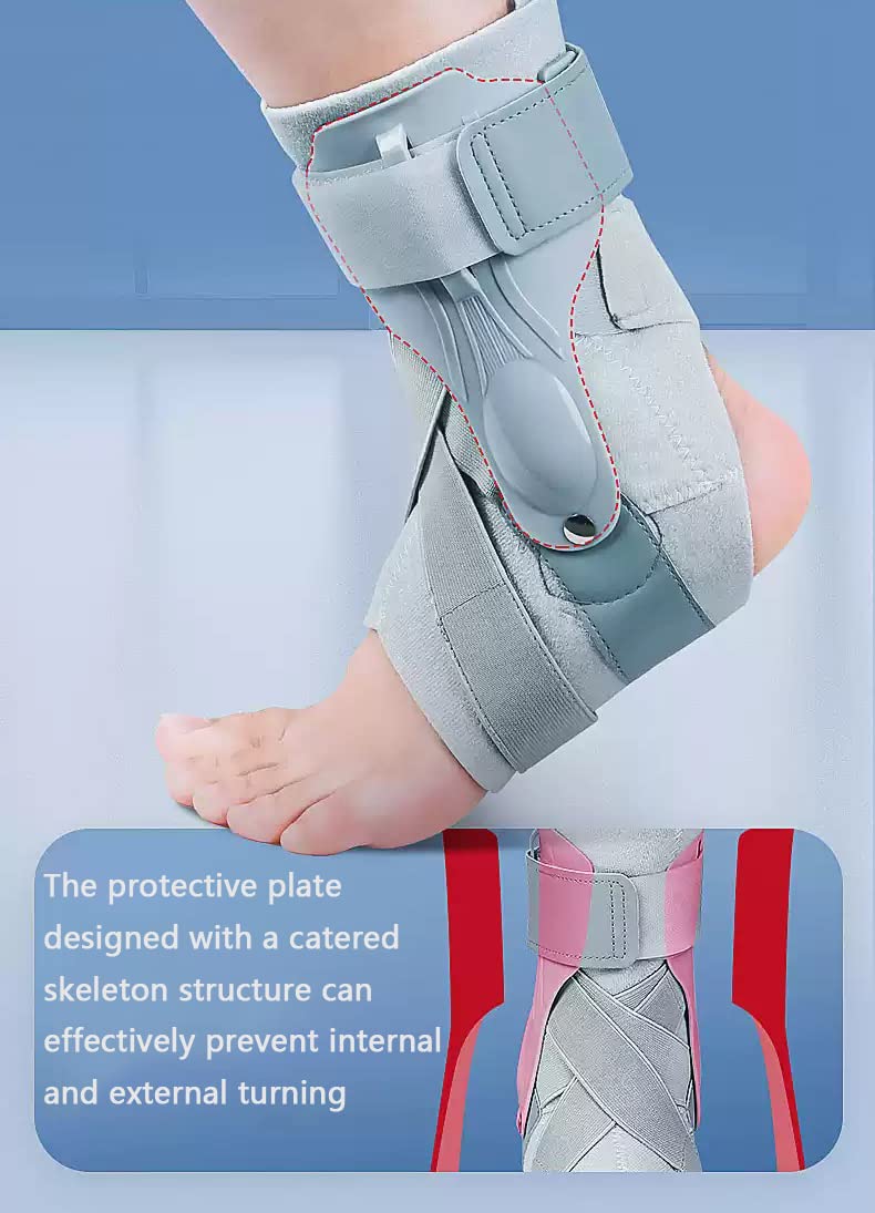 Orteză Glezna cu Placă PE – Stabilizare Puternică, Anti‑Entorse, Compresie, Velcro Reglabil, Unisex – Chlffua
