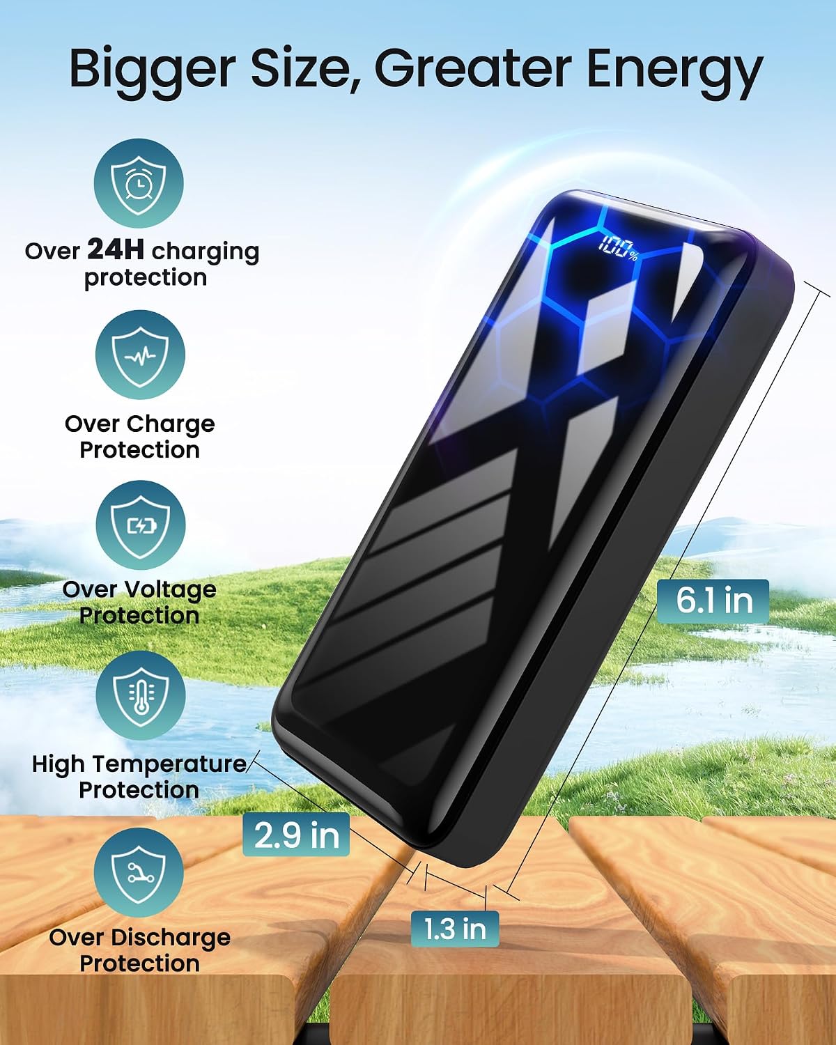 Power Bank Bextoo 27000mAh, Încărcare Rapidă 22.5W PD20W, USB-C, Afișaj LED, Negru