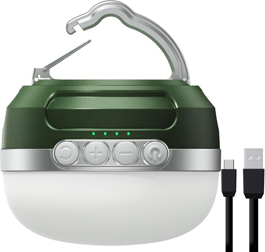 Lanternă LED Camping RGB, Baterie 8400mAh, Reîncărcabilă USB-C, Dimmer Continuu, Magnet Puternic, Impermeabilă