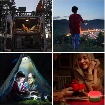 Lanternă LED Camping RGB, Baterie 8400mAh, Reîncărcabilă USB-C, Dimmer Continuu, Magnet Puternic, Impermeabilă