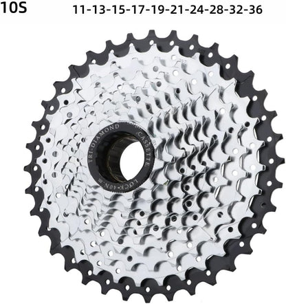 Pinioane Bicicletă Freewheel 10 Viteze 11-36T, Oțel de Înaltă Rezistență, Compatibil MTB și Biciclete Pliabile