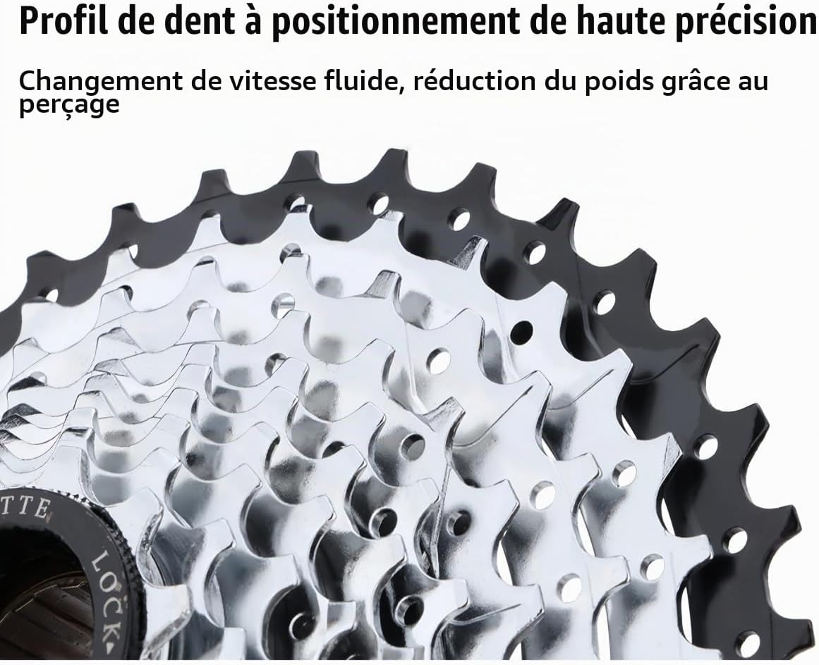 Pinioane Bicicletă Freewheel 10 Viteze 11-36T, Oțel de Înaltă Rezistență, Compatibil MTB și Biciclete Pliabile