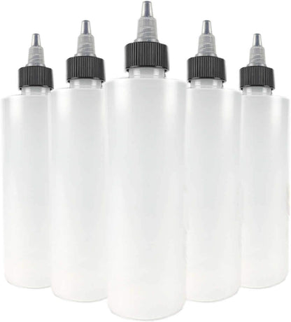Set 6 Bidoane Squeeze Hobbyland, 8oz, LDPE, Capace Twist