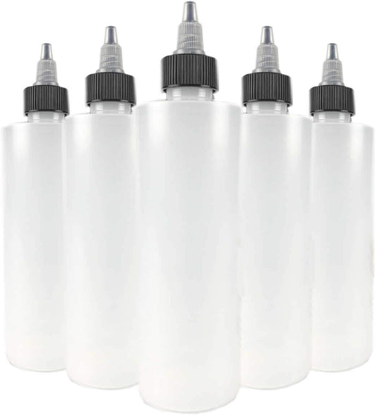 Set 6 Bidoane Squeeze Hobbyland, 8oz, LDPE, Capace Twist