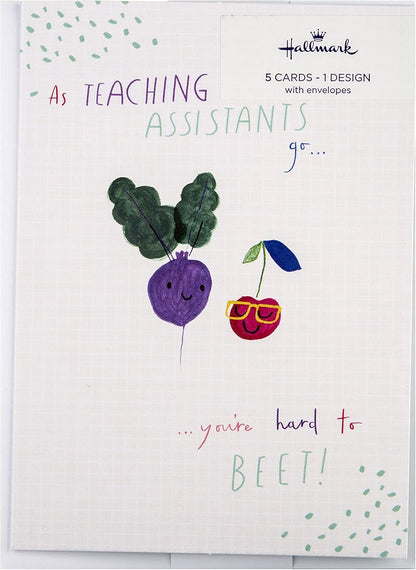Set 5 Felicitări Hallmark – „Thank You” pentru Asistenți Educaționali / Profesori – Design Drăguț, cu Plicuri Incluse