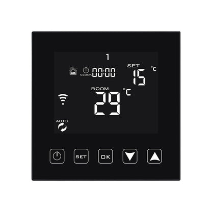 Termostat Smart WiFi KETOTEK KTF0163C – Compatibil Alexa & Google Home, Programabil 7 Zile, Control prin Tuya/Smart Life (Negru)