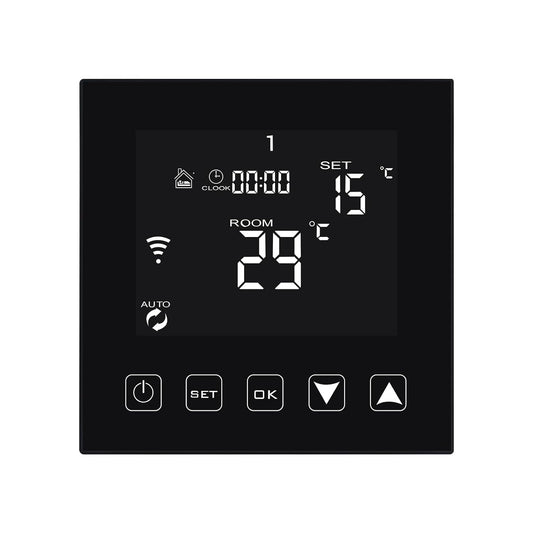 Termostat Smart WiFi KETOTEK KTF0163C – Compatibil Alexa & Google Home, Programabil 7 Zile, Control prin Tuya/Smart Life (Negru)