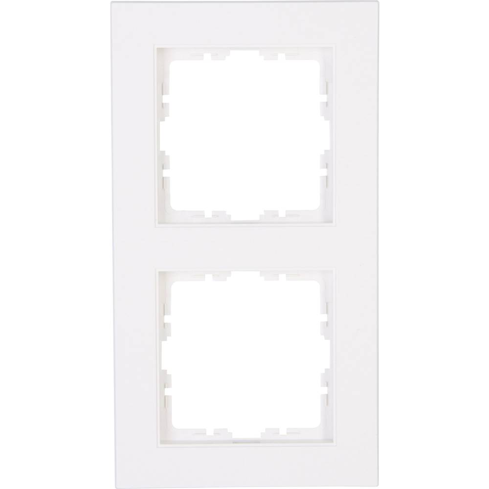 Ramă Decorativă Kopp HK 07, 2 Module, Alb Pur, IP20 – Compatibilă Montaj Orizontal și Vertical